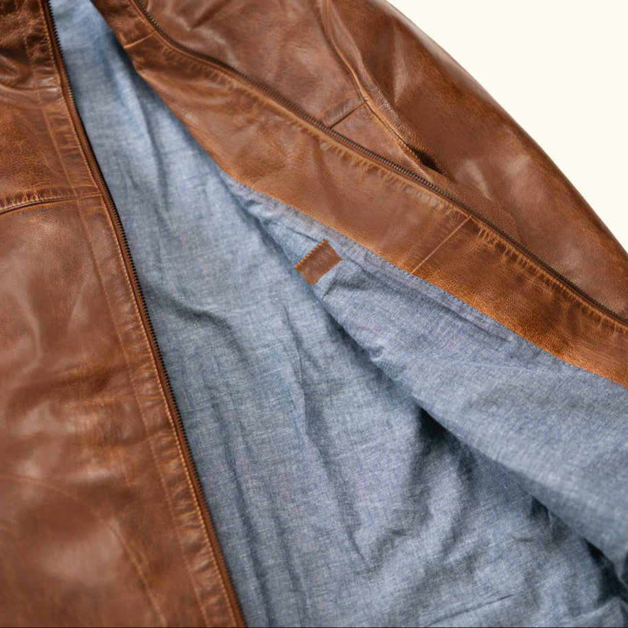 Interior Pocket - Open, Chambray Lining